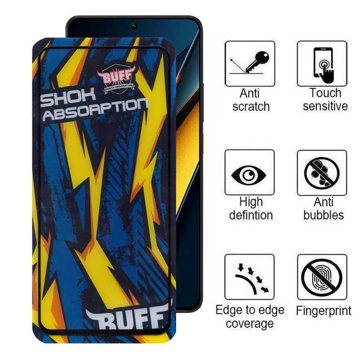محافظ صفحه نمایش بوف مدل Shock-Shock-G مناسب برای گوشی موبایل شیائومی Poco X6 Pro 5G / Poco X6 5G / Poco M6 Pro 4G