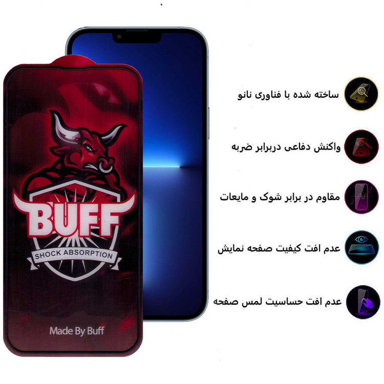 محافظ صفحه نمایش بوف مدل AirBag-Pro-G مناسب برای گوشی موبایل اپل iPhone 13 Pro Max / 14 Plus