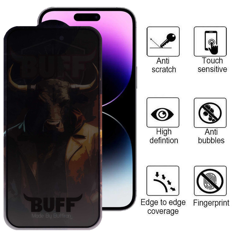 محافظ صفحه نمایش حریم شخصی بوف مدل Privacy Pro Plus-G مناسب برای گوشی موبایل اپل iPhone 14 Pro Max