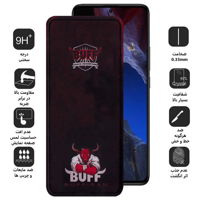محافظ صفحه نمایش بوف مدل Muscle-Bull-G مناسب برای گوشی موبایل شیائومی Poco F5 Pro / F5 / Redmi Note 12 Turbo