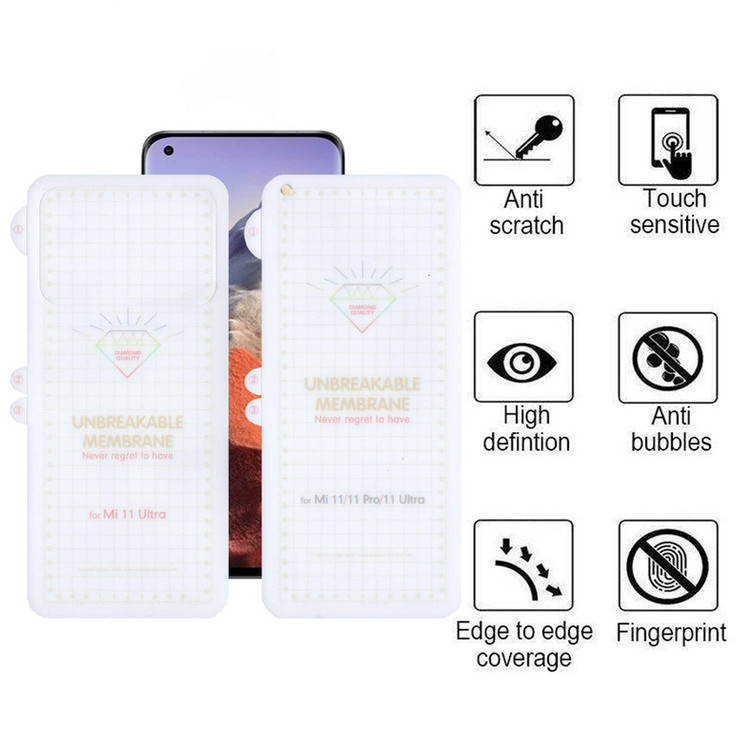محافظ صفحه نمایش بوف مدل Hydrogel-G مناسب برای گوشی موبایل شیائومی Mi 11 Ultra به همراه محافظ پشت گوشی