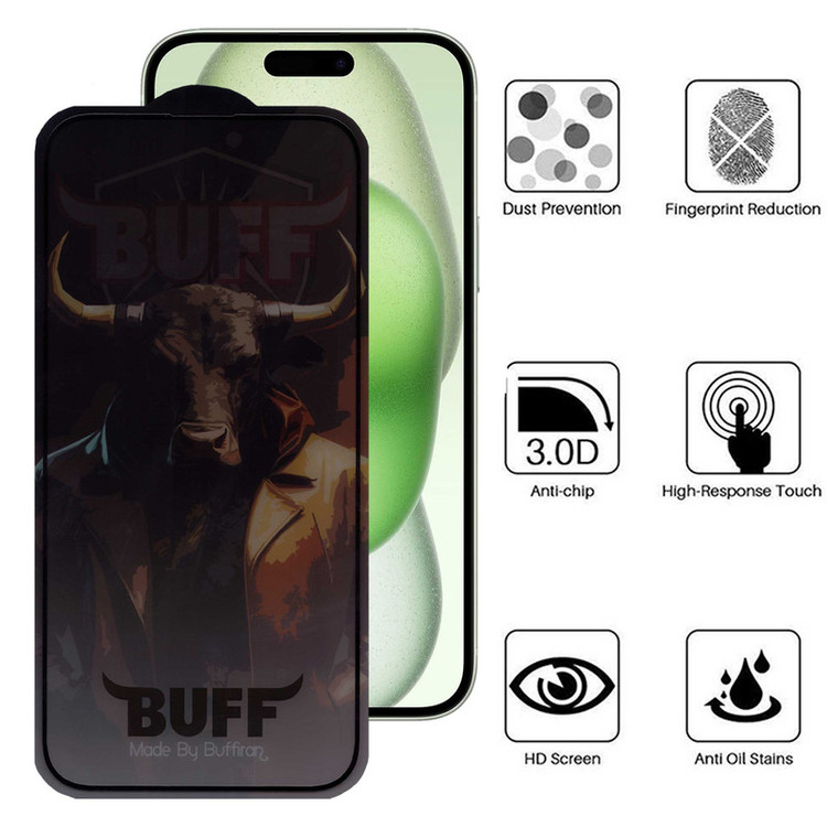 محافظ صفحه نمایش حریم شخصی بوف مدل Pro Plus-G مناسب برای گوشی موبایل اپل iPhone 15 Plus