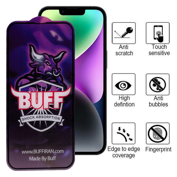 محافظ صفحه نمایش بوف مدل 5D Buffer-G مناسب برای گوشی موبایل اپل Iphone 14
