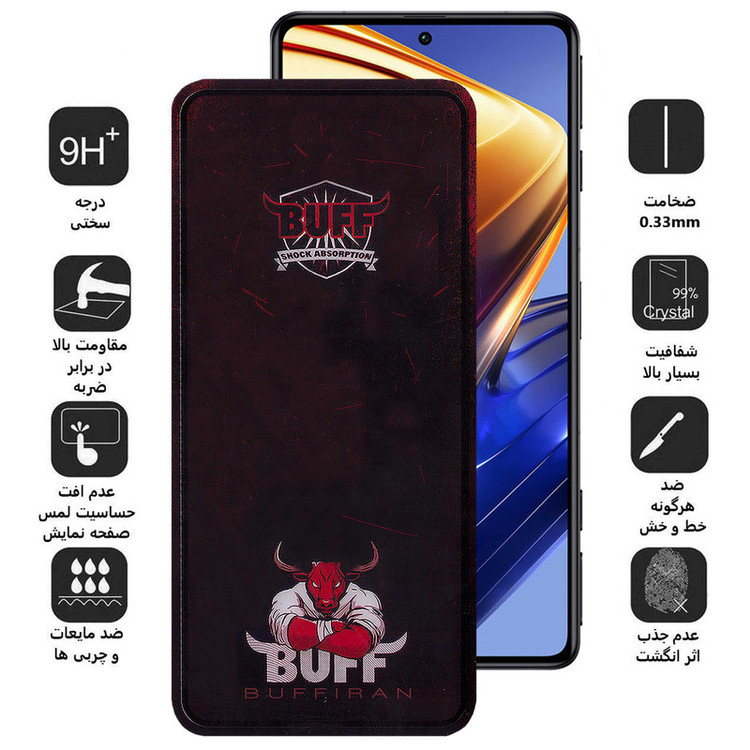 محافظ صفحه نمایش بوف مدل Muscle-Bull-G مناسب برای گوشی موبایل شیائومی Poco F4 GT / F4 / F3 GT / F3 / F2 Pro