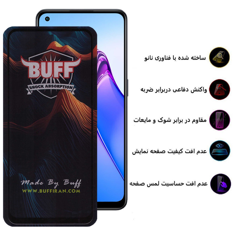 محافظ صفحه نمایش بوف مدل Mountain-G مناسب برای گوشی موبایل اوپو Reno 8 /Reno 5 4G/Reno 4/Reno 6 Z/Reno 6