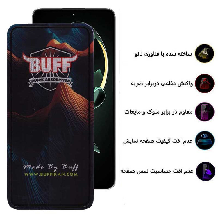 محافظ صفحه نمایش 5D بوف مدل Mountain-G مناسب برای گوشی موبایل شیائومی Redmi K60 Ultra / K60 Pro / K60E / K60