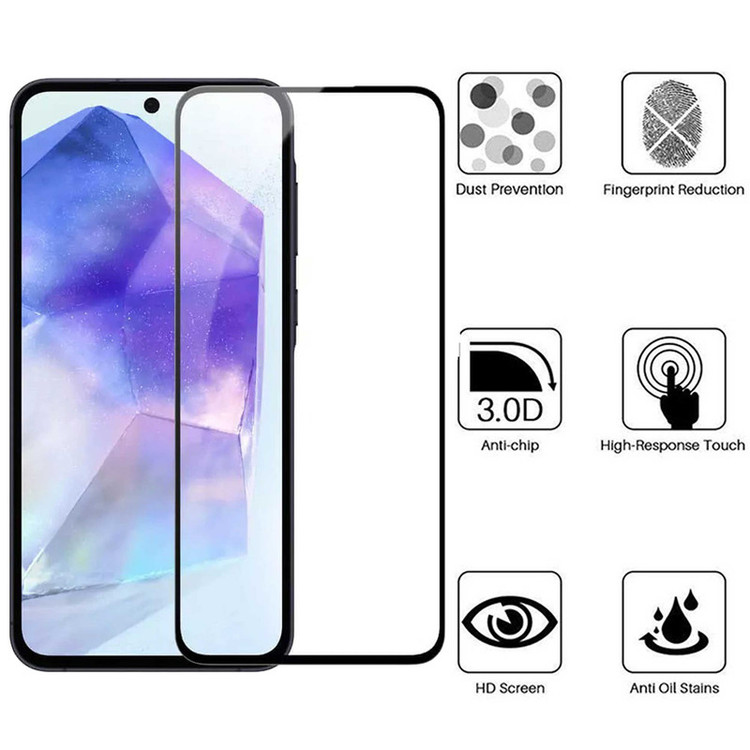 محافظ صفحه نمایش بوف مدل 5D-G مناسب برای گوشی موبایل سامسونگ Galaxy A55 / A35