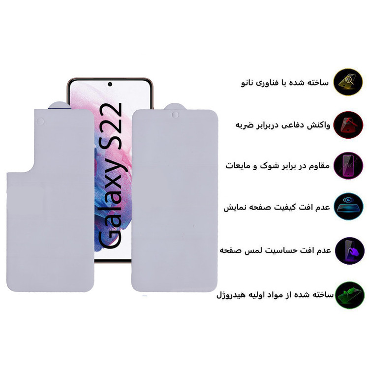 محافظ صفحه نمایش و پشت گوشی بوف مدل Epic16-G مناسب برای گوشی موبایل سامسونگ Galaxy S22