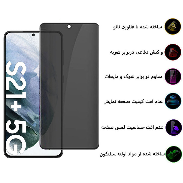 محافظ صفحه نمایش حریم شخصی بوف مدل Sp03 مناسب برای گوشی موبایل سامسونگ Galaxy S21 Plus