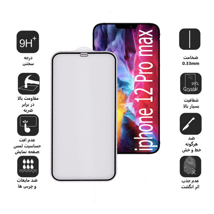 محافظ صفحه نمایش مات بوف مدل Fm33 مناسب برای گوشی موبایل اپل IPhone 12 Pro max