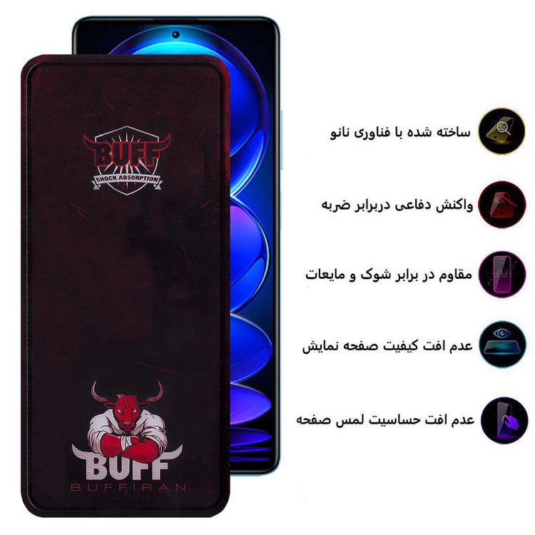 محافظ صفحه نمایش بوف مدل Muscle-Bull-G مناسب برای گوشی موبایل شیائومی Redmi Note 12 Pro Plus / Note 12 Pro 4G/5G / Poco X5 Pro
