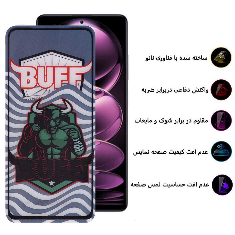 محافظ صفحه نمایش 5D بوف مدل Super Power-G مناسب برای گوشی موبایل شیائومی Redmi Note 12 5G / Poco X5