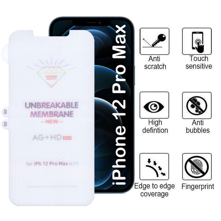 محافظ صفحه نمایش بوف مدل Hydrogel-Double-G مناسب برای گوشی موبایل اپل iPhone 12 Pro Max
