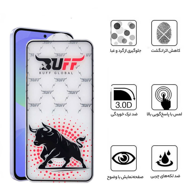 محافظ صفحه نمایش بوف مدل Fighter-Guarantee مناسب برای گوشی موبایل سامسونگ Galaxy A56/A36/A37/S24 Fe