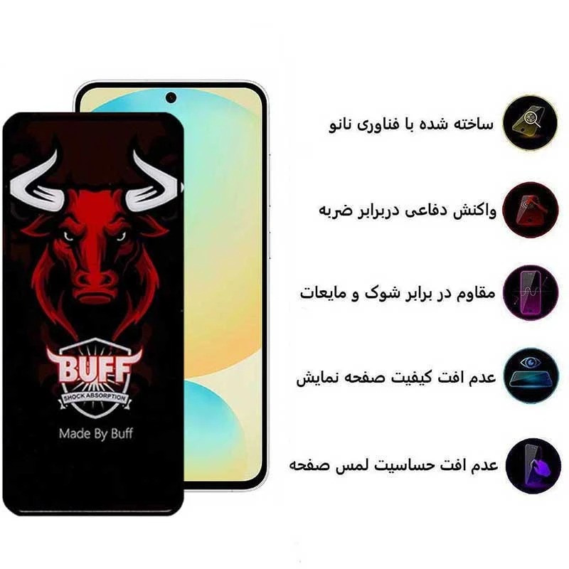 محافظ صفحه نمایش سرامیکی بوف مدل Ceramic Pro-Guarantee مناسب برای گوشی موبایل سامسونگ Galaxy S24 FE/ A55 / A35
