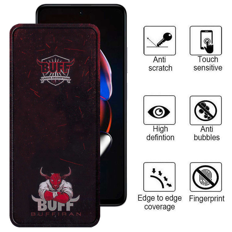 محافظ صفحه نمایش بوف مدلMuscle-Bull-Gمناسب برای گوشی موبایل شیائومیRedmi Note 12T Pro/Note 11 5G(China)/Note 10 Pro 5G(China)