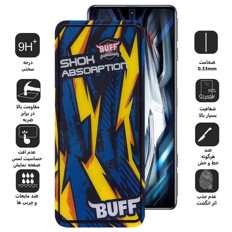 محافظ صفحه نمایش بوف مدل Shock-Shock-G مناسب برای گوشی موبایل Redmi K50 Gaming / K50 Ultra / K50 Pro / K50i / K50