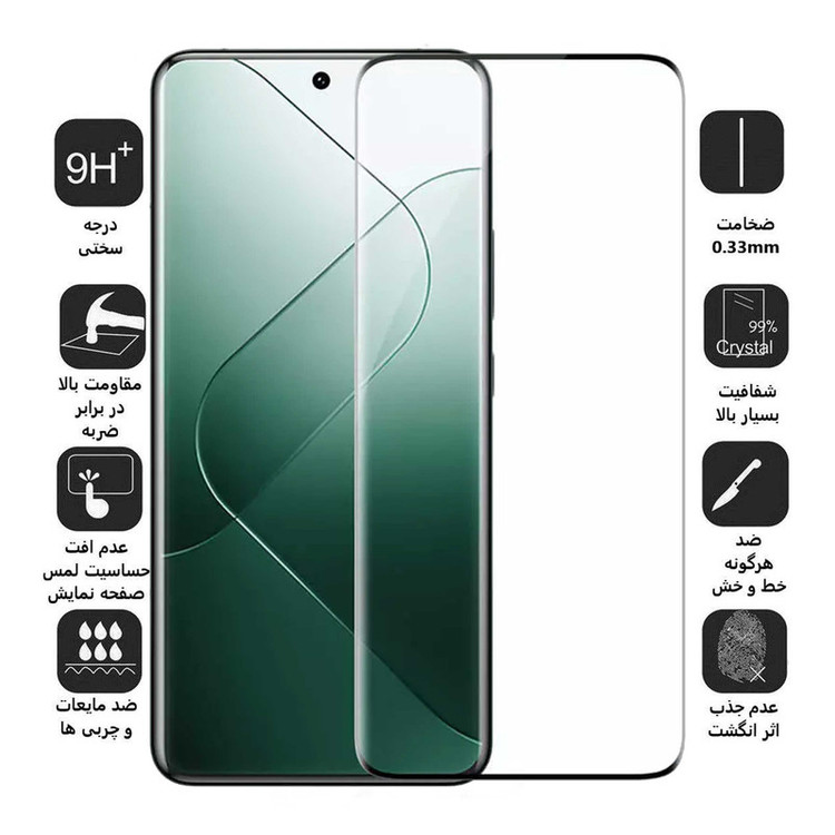 محافظ صفحه نمایش بوف مدل FullGlue-Max-G مناسب برای گوشی موبایل شیائومی Xiaomi 14 Pro/13 Pro/12 Pro/14 Ultra/13 Ultra/12S Ultra