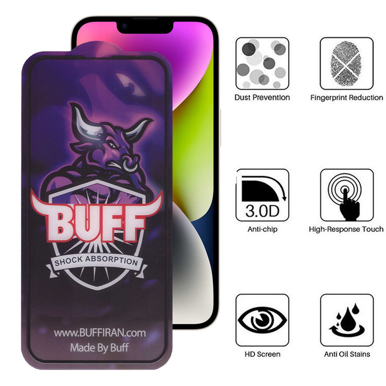 محافظ صفحه نمایش بوف مدل Crystal Pro-G مناسب برای گوشی موبایل اپل iPhone 14 / 13 Pro / 13