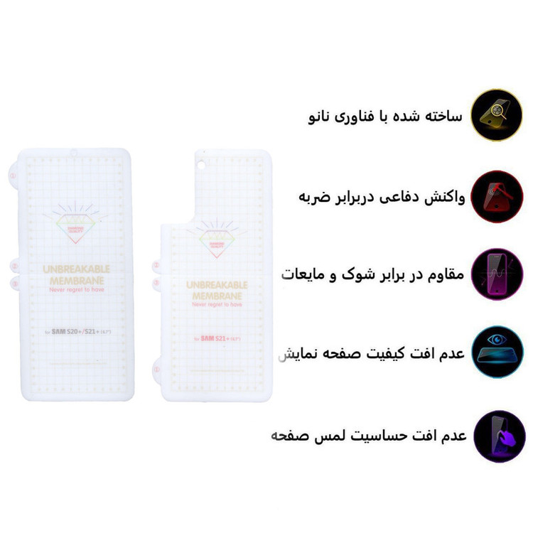محافظ صفحه نمایش و پشت گوشی بوف مدل Hg15 مناسب برای گوشی موبایل سامسونگ Galaxy S21 Plus