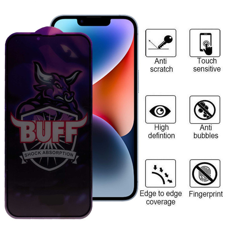 محافظ صفحه نمایش حریم شخصی بوف مدل Privacy Pro Plus-G مناسب برای گوشی موبایل اپل iPhone 13 / 13 Pro / 14