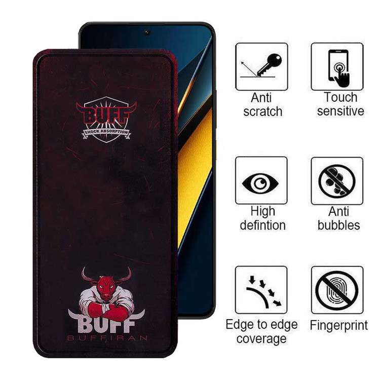 محافظ صفحه نمایش بوف مدل Muscle-Bull-G مناسب برای گوشی موبایل شیائومی Poco X6 Pro 5G / Poco X6 5G / Poco M6 Pro 4G