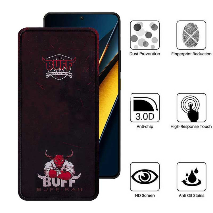 محافظ صفحه نمایش بوف مدل Muscle-Bull-G مناسب برای گوشی موبایل شیائومی Poco X6 Pro 5G / Poco X6 5G / Poco M6 Pro 4G