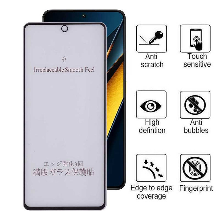 محافظ صفحه نمایش مات بوف مدل 5D-Matte-G مناسب برای گوشی موبایل شیائومی Poco X6 Pro 5G / Poco X6 5G / Poco M6 Pro 4G