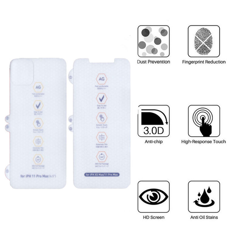 محافظ صفحه نمایش و پشت گوشی مات بوف مدل HgM15 مناسب برای گوشی موبایل اپل IPhone 11 pro max
