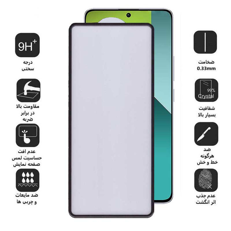 محافظ صفحه نمایش بوف مدل New AirBag-G مناسب برای گوشی موبایل شیائومی Redmi Note 13 4G / 5G / Note 13 Pro 4G / 5G / Note 13R Pro