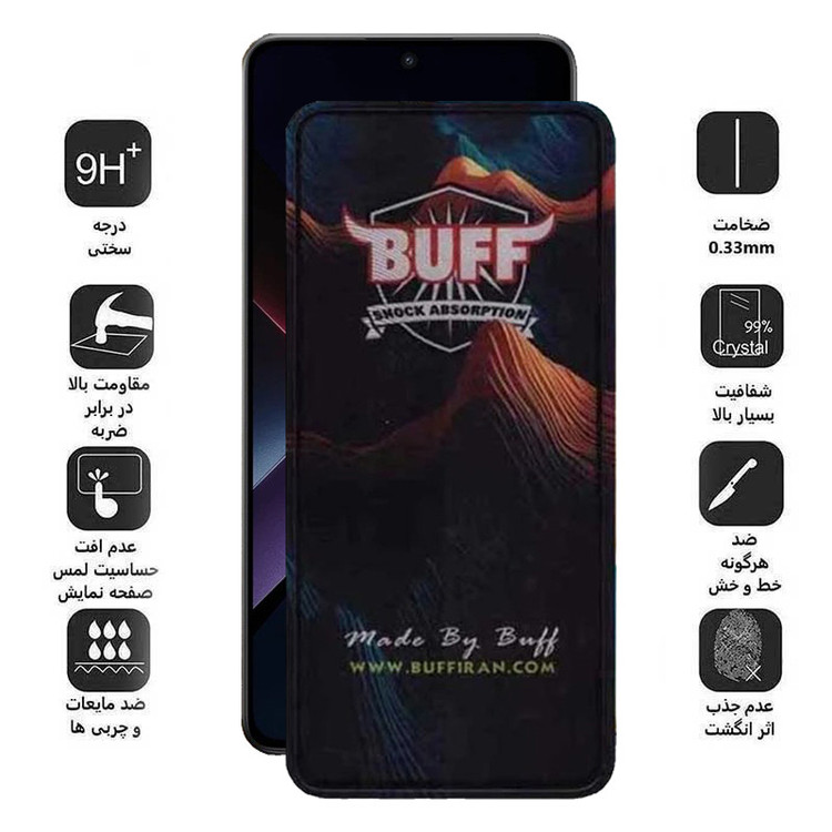 محافظ صفحه نمایش بوف مدل Mountain-G مناسب برای گوشی موبایل شیائومی Poco X7 Pro / Redmi Note 14