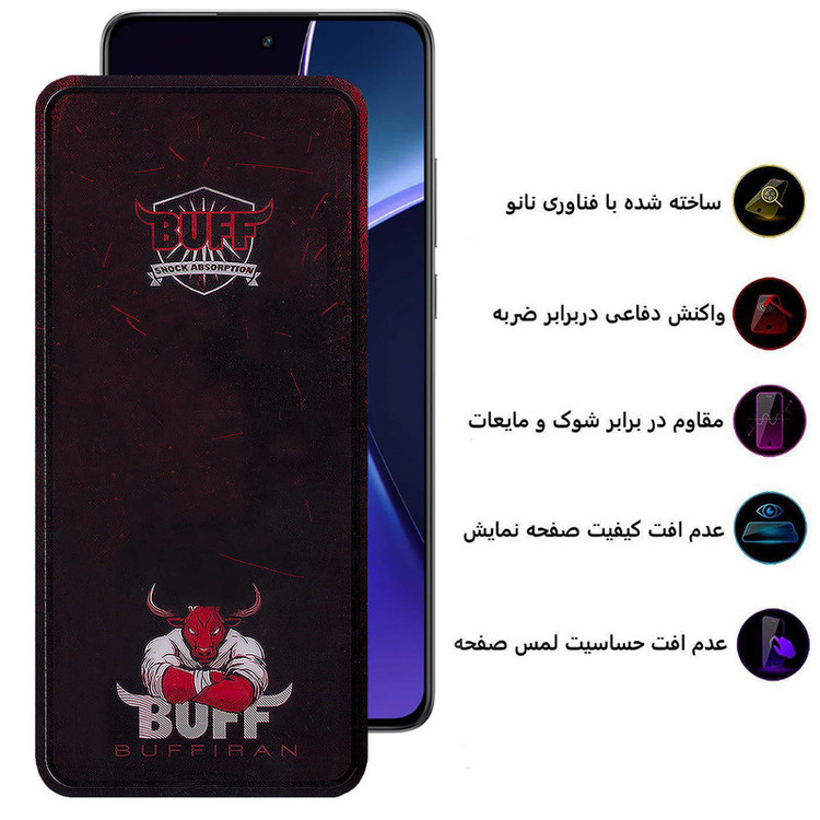 محافظ صفحه نمایش بوف مدل Muscle-Bull-G مناسب برای گوشی موبایل وان پلاس Nord CE4 /Nord CE3 /10R /10T /Ace Pro /Ace