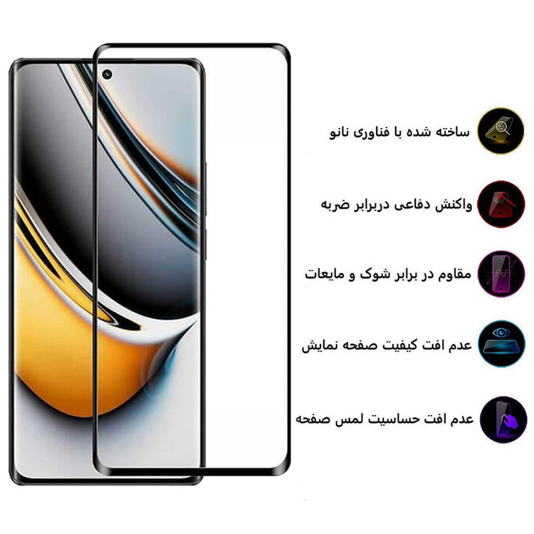محافظ صفحه نمایش بوف مدل FullGlue-Max-G مناسب برای گوشی موبایل ریلمی Realme 11 Pro Plus/11 Pro/10 Pro Plus/ Narzo 60 Pro