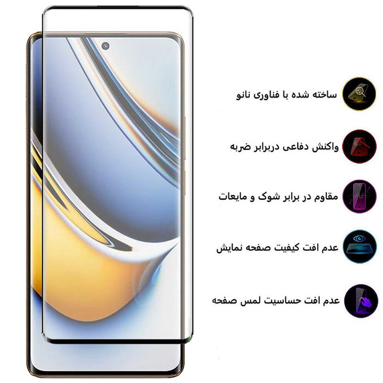 محافظ صفحه نمایش بوف مدل FullGlue-Max-G مناسب برای گوشی موبایل ریلمی Realme 11 Pro Plus/11 Pro/10 Pro Plus/ Narzo 60 Pro