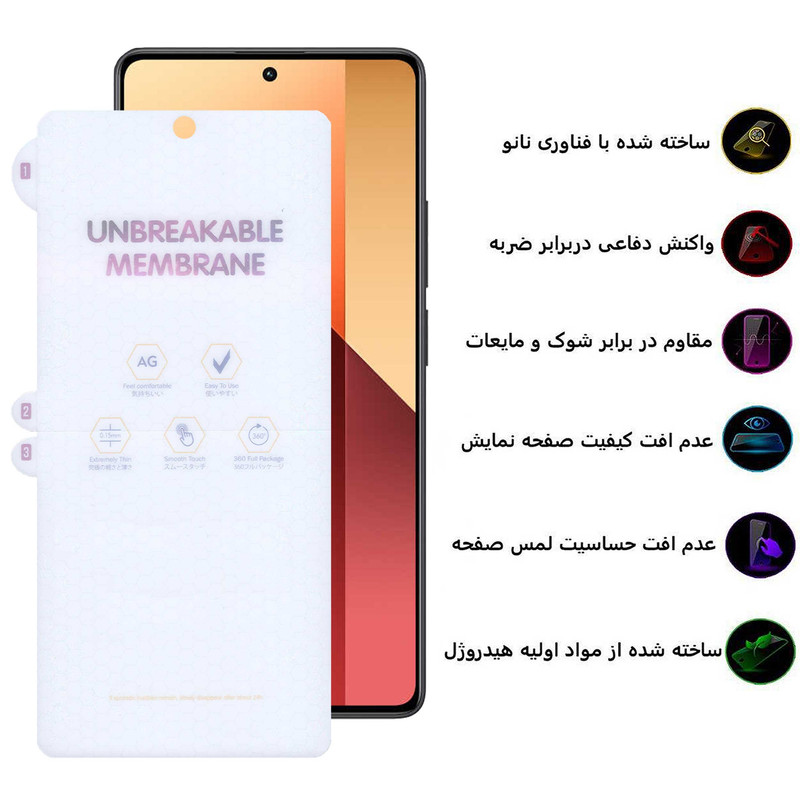 محافظ صفحه نمایش مات بوف مدل Hydrogel-Matte-G مناسب برای گوشی موبایل شیائومی Redmi Note 13 Pro 4G/5G / Note 13 4G/5G / Note 13R Pro