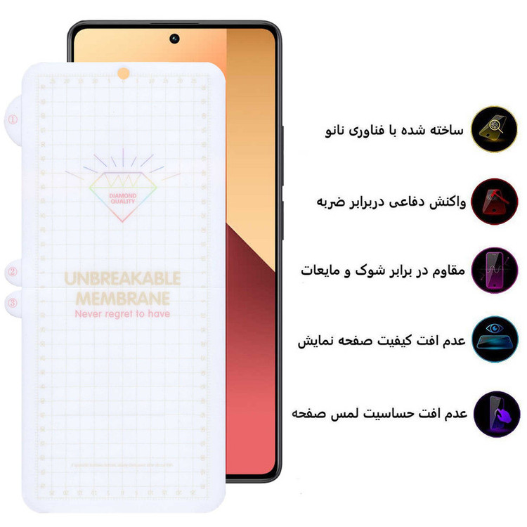 محافظ صفحه نمایش بوف مدل Hydrogel-G مناسب برای گوشی موبایل شیائومی Redmi Note 13 Pro 4G/5G / Note 13 4G/5G / Note 13R Pro