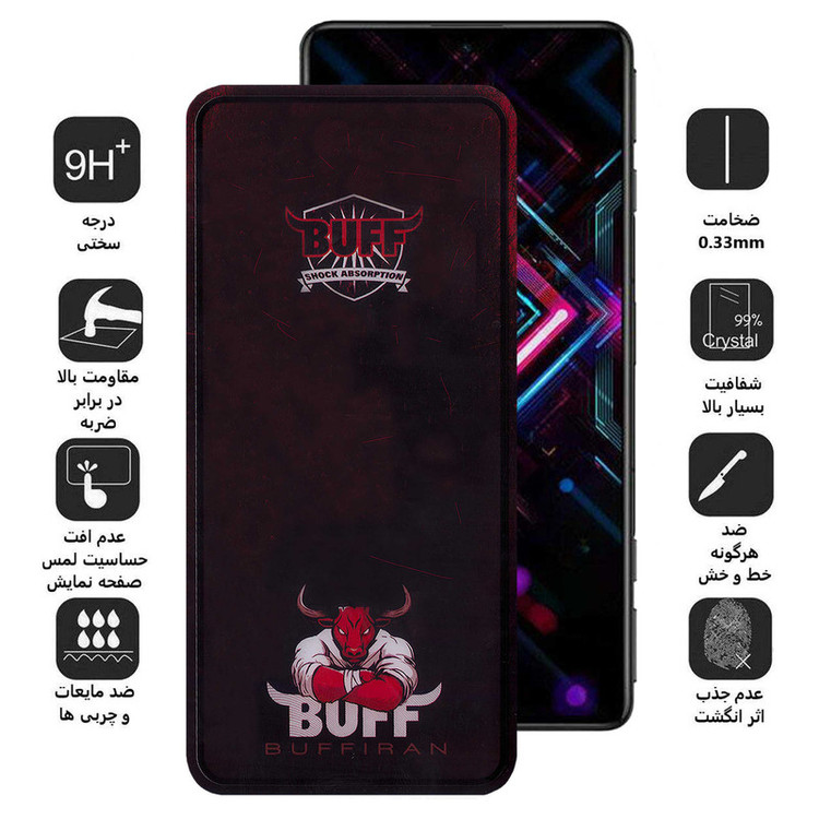 محافظ صفحه نمایش بوف مدل Muscle-Bull-G مناسب برای گوشی موبایل شیائومی Redmi K40 Gaming / K40 Pro Plus / K40 Pro / K40s / K40