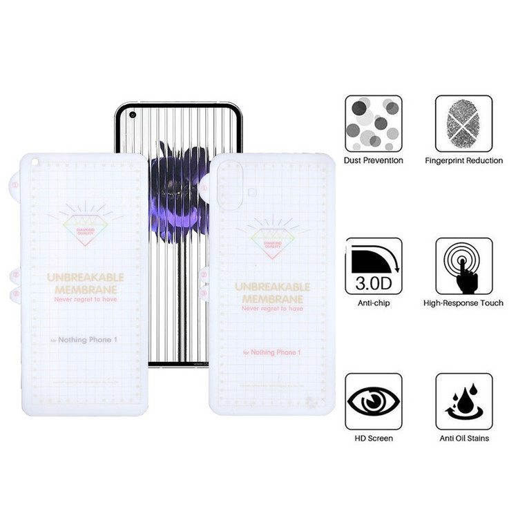 محافظ صفحه نمایش بوف مدل Hydrogel-G مناسب برای گوشی موبایل ناتینگ Phone 1 به همراه محافظ پشت گوشی