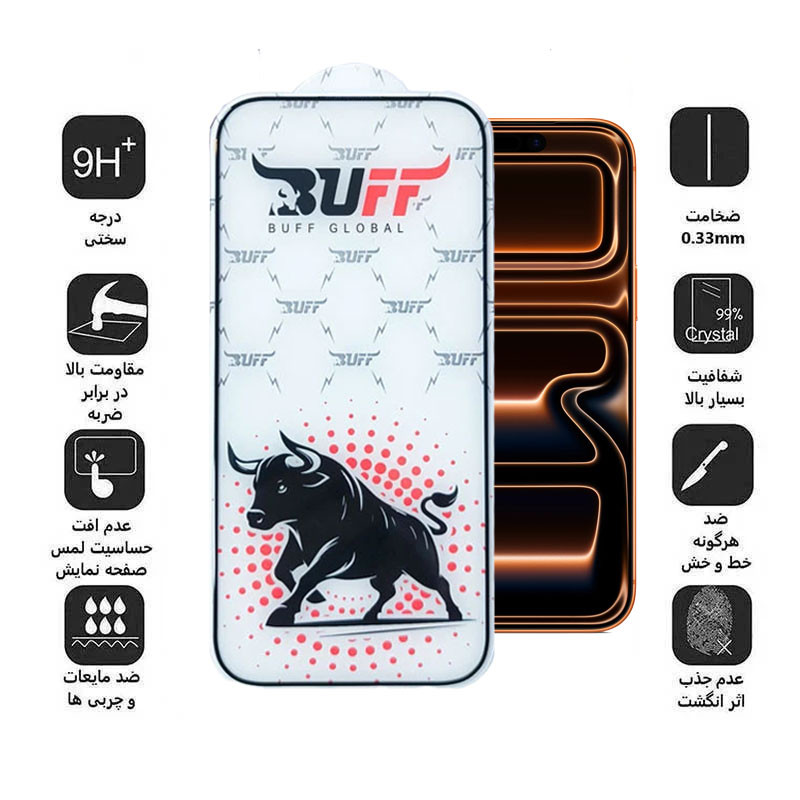 محافظ صفحه نمایش بوف مدل Fighter-Guarantee مناسب برای گوشی موبایل شیائومی 17