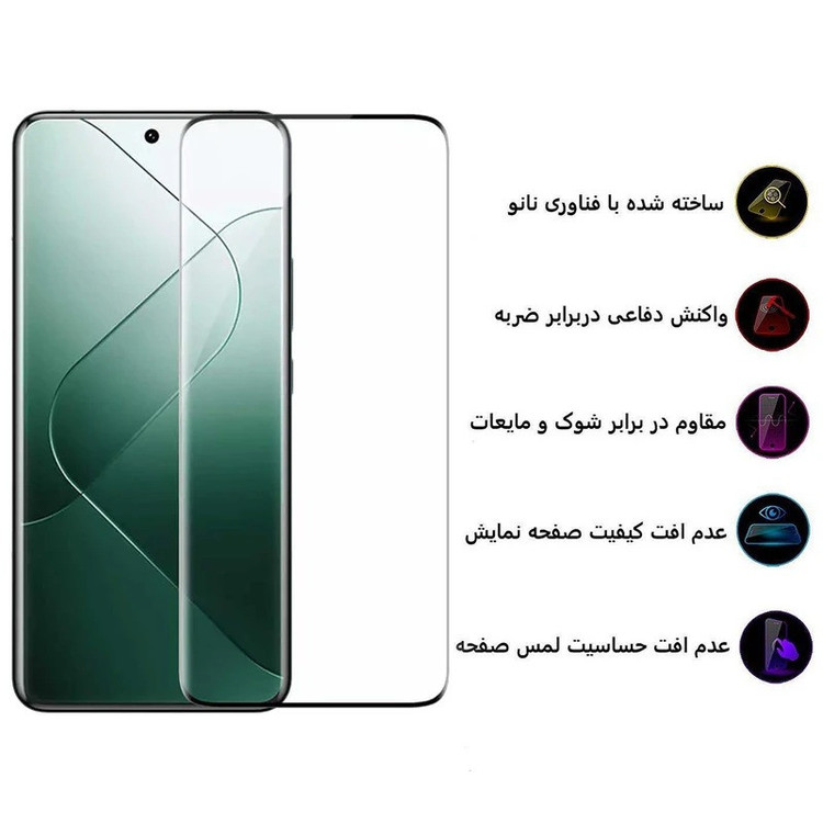 محافظ صفحه نمایش بوف مدل FullGlue-Max-Guarantee مناسب برای گوشی موبایل شیائومی Redmi Note 15 Pro
