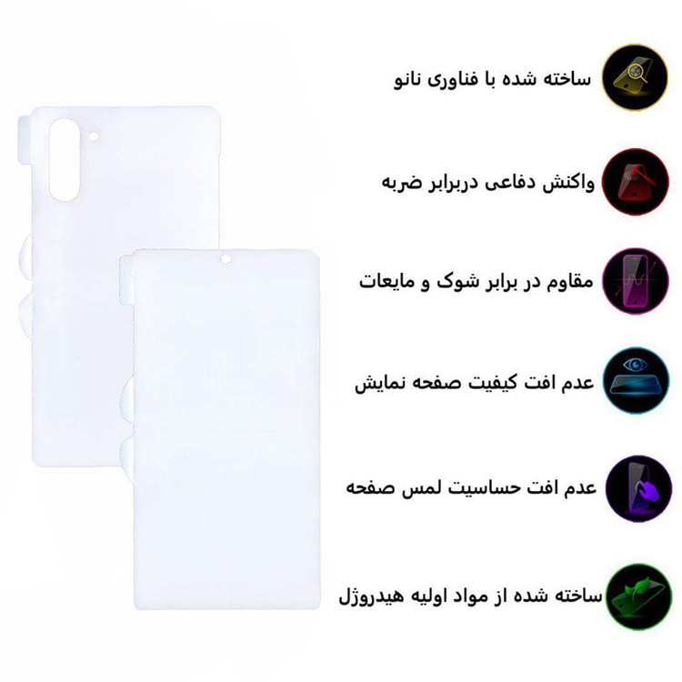 محافظ صفحه نمایش و پشت گوشی بوف مدل HgC15 مناسب برای گوشی موبایل سامسونگ Galaxy Note 10