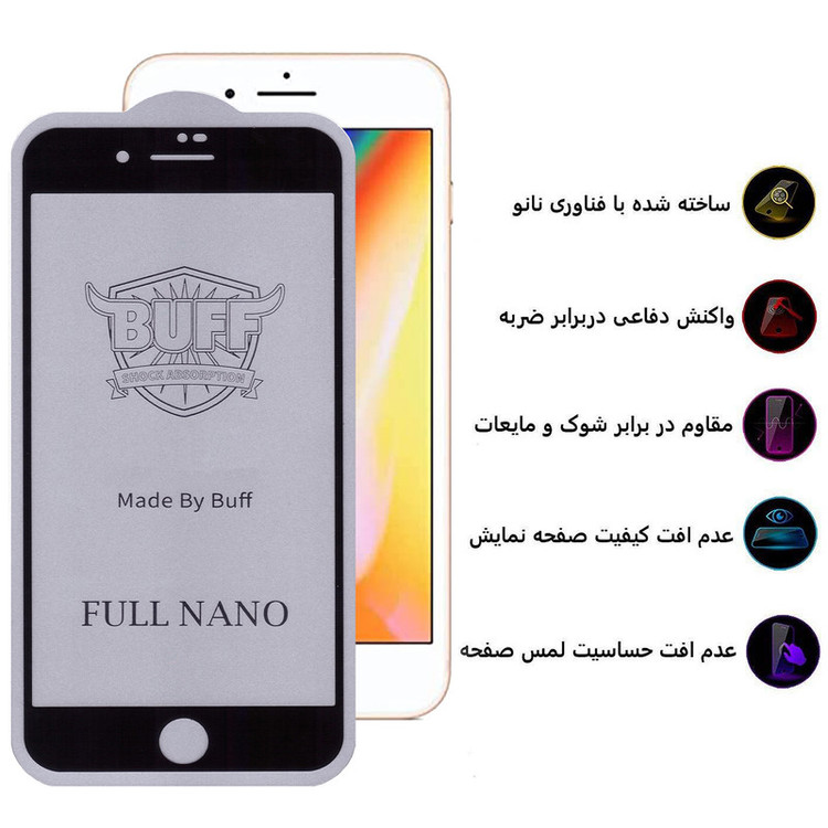 محافظ صفحه نمایش بوف مدل Full Nano-G مناسب برای گوشی موبایل اپل iPhone 8 Plus / 7 Plus