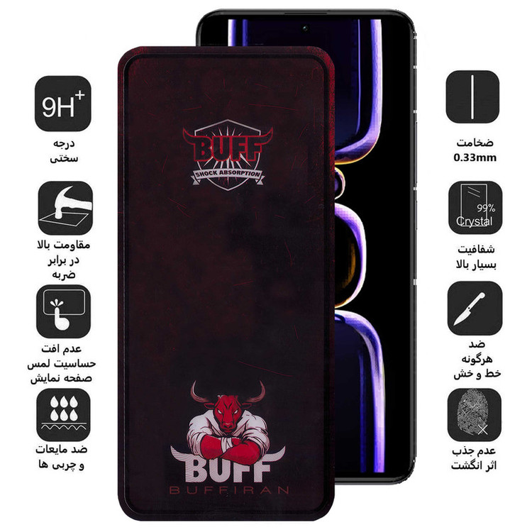 محافظ صفحه نمایش بوف مدل Muscle-Bull-G مناسب برای گوشی موبایل شیائومی Redmi K60 / K60 Pro / K60E