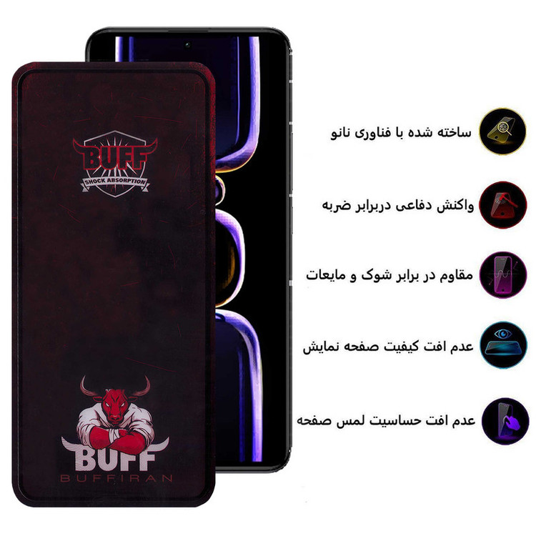 محافظ صفحه نمایش بوف مدل Muscle-Bull-G مناسب برای گوشی موبایل شیائومی Redmi K60 / K60 Pro / K60E