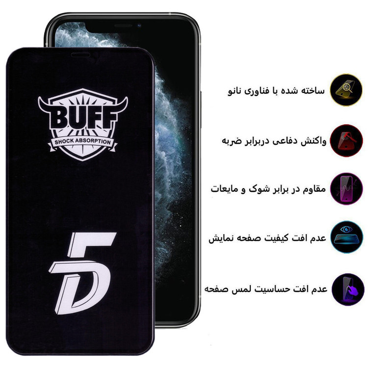 محافظ صفحه نمایش 5D بوف مدل F33-G مناسب برای گوشی موبایل اپل iPhone 11 Pro Max / XS Max
