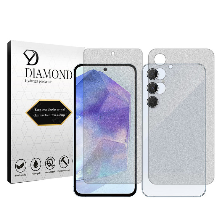 محافظ صفحه نمایش مات دیاموند مدل Tough مناسب برای گوشی موبایل سامسونگ Galaxy A55 5G به همراه محافظ پشت گوشی