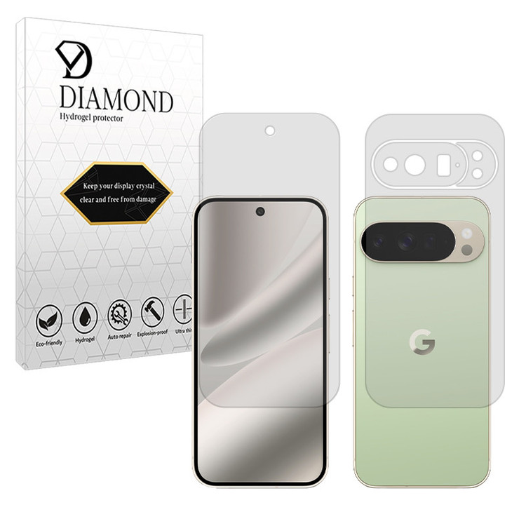 محافظ صفحه نمایش شفاف دیاموند مدل Tough مناسب برای گوشی موبایل گوگل Pixel 10 Pro XL به همراه محافظ پشت گوشی