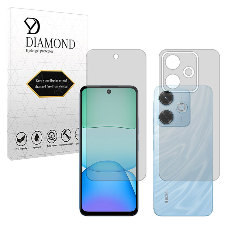 محافظ صفحه نمایش شفاف دیاموند مدل Tough مناسب برای گوشی موبایل شیائومی Redmi 13x به همراه محافظ پشت گوشی