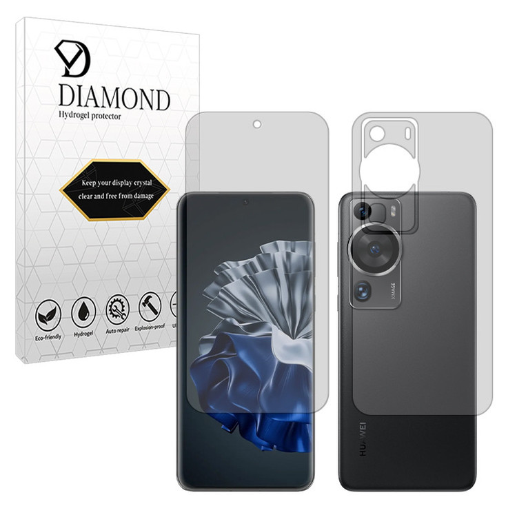 محافظ صفحه نمایش شفاف دیاموند مدل Tough مناسب برای گوشی موبایل هوآوی P60 Pro به همراه محافظ پشت گوشی