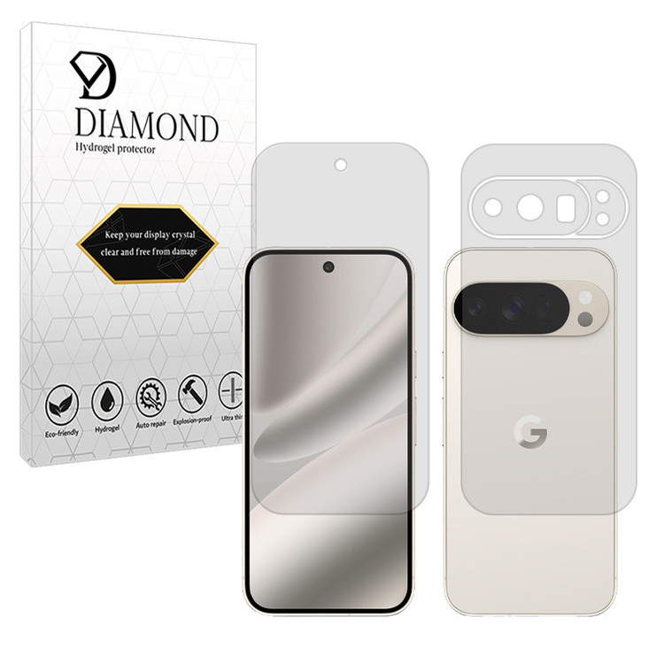 محافظ صفحه نمایش شفاف دیاموند مدل Tough مناسب برای گوشی موبایل گوگل Pixel 10 Pro به همراه محافظ پشت گوشی